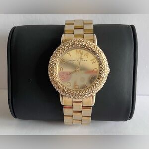 Marc by Marc Jacobs Gold Tone Crystal Watch